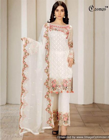 Cosmos Present Aayra vol 7 Faux Georgette Pakistani Suits collection