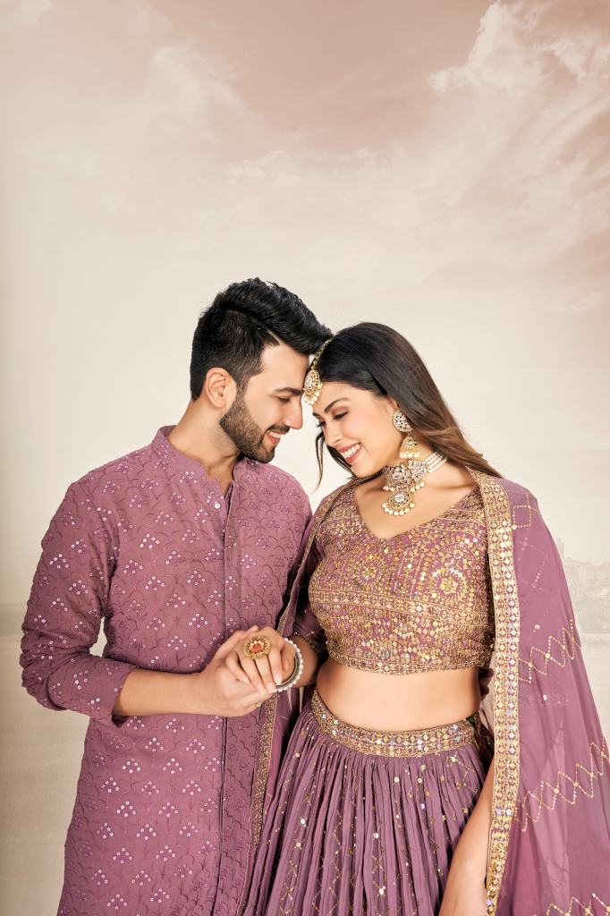 Couple Wear Vol 3 By Shee Star lehenga choli With men's Kurta Set