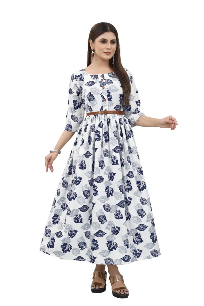 Crepe Gown 2 Casual Wear Long Anarkali Kurti 