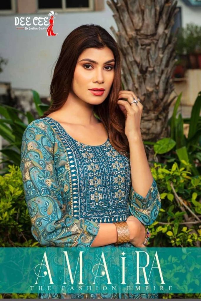 Deecee Amaira Sequence Embroidered Flared Long Kurtis