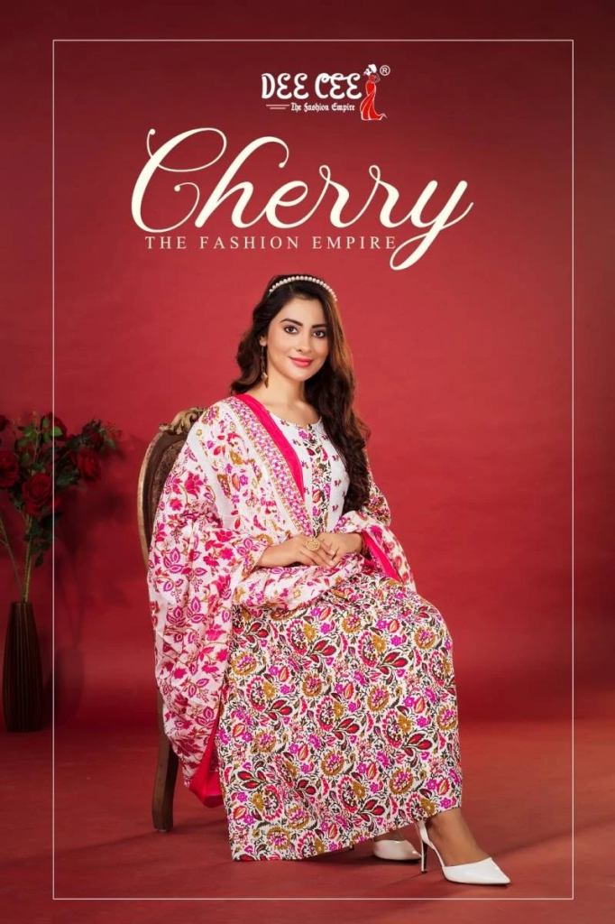 Deecee Cherry Cambric Cotton Floral Printed Salwar Suit 