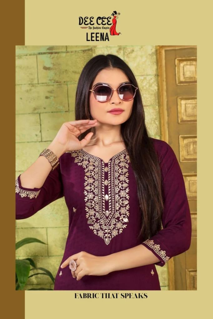 Deecee Leena Heavy Rayon Naira Cut Kurti Collection