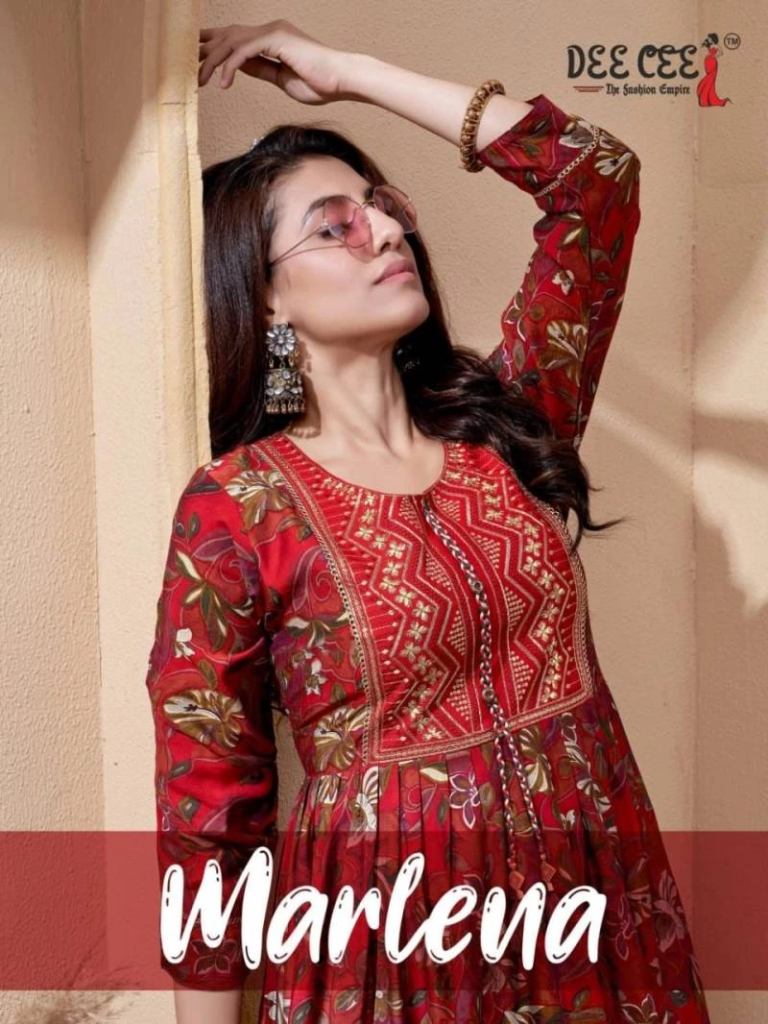 Deecee Marlena Heavy Chanderi Flaired Kurti