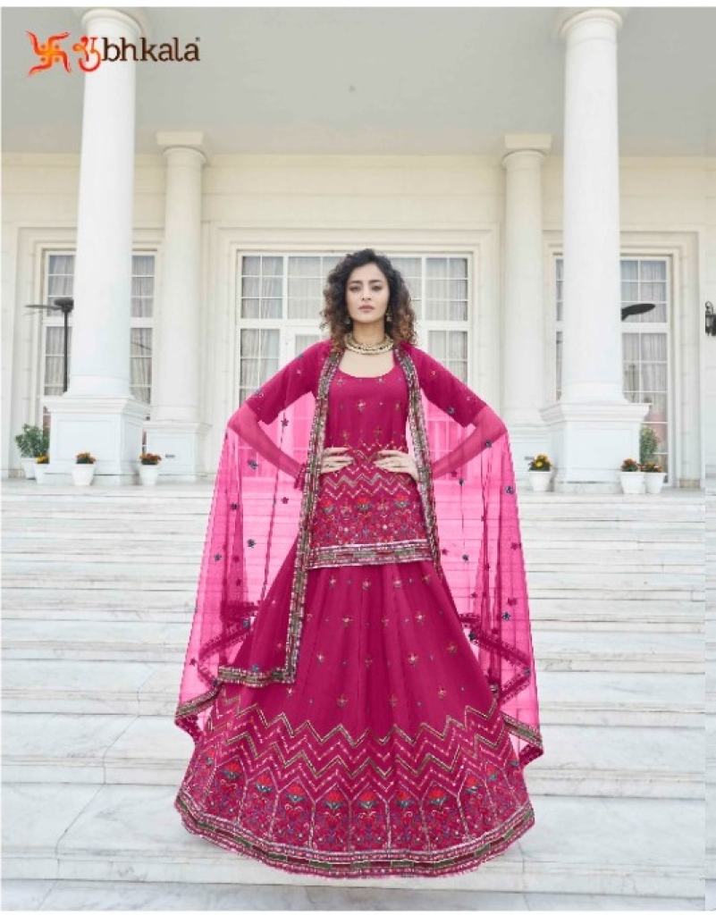 Deep pink Chinon Gota Patti  sequence Party wear lehenga choli 