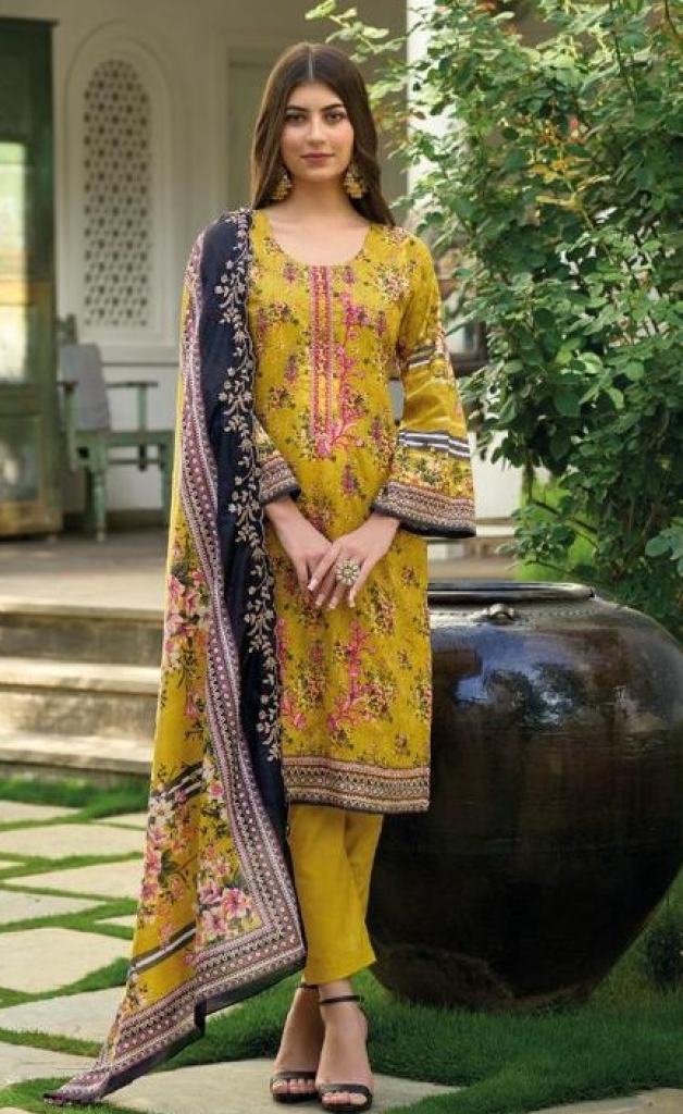 Deepsy Bin Saeed Lawn Collection 4 Cotton Embroidery Salwar Kameez