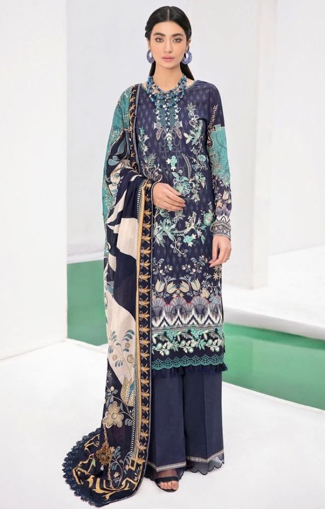 Deepsy  Cheveron lawn22 vol 2 cotton with Heavy self Embroidery Pakistani Salwar suits