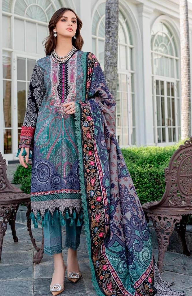 Deepsy Firdous Queens Court 4 Designer Cotton Embroidery Pakistani Suits