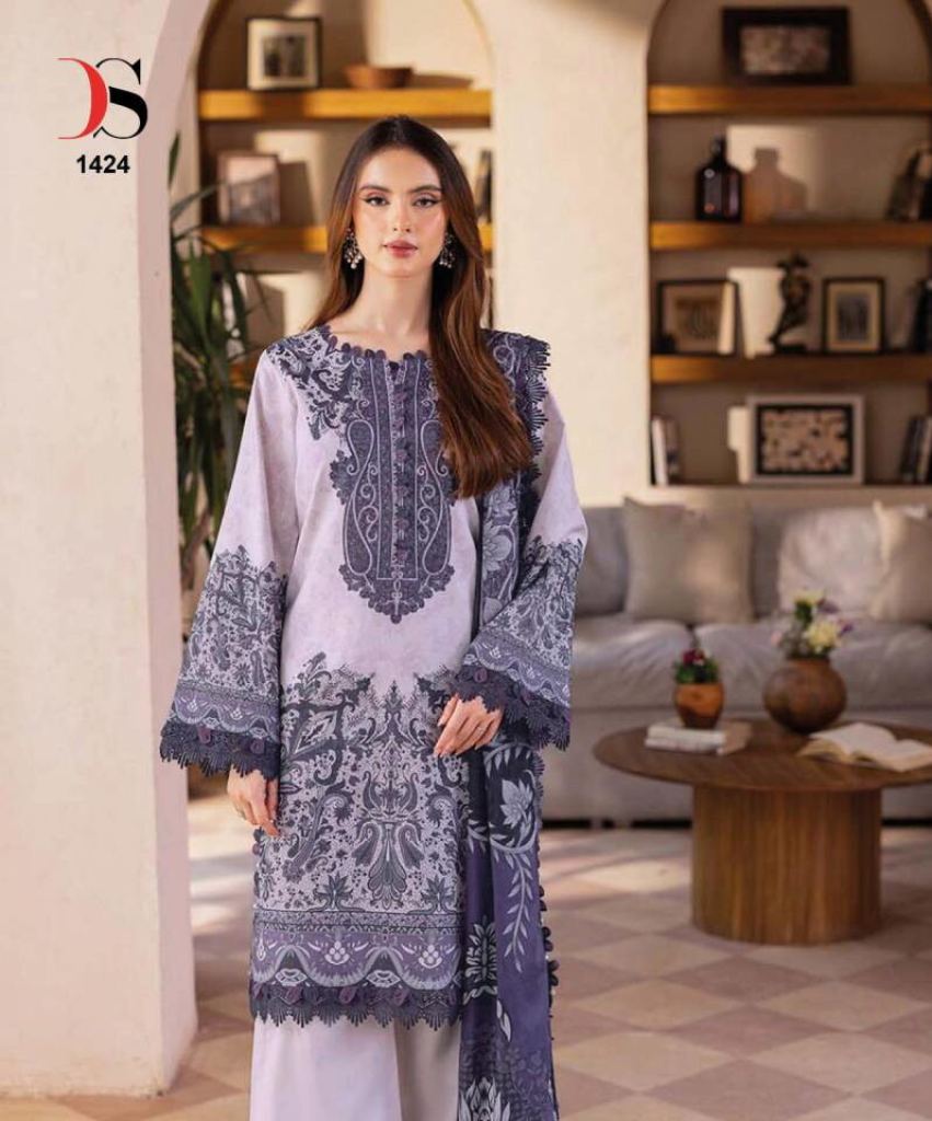 Deepsy Jade Bliss Lawn 25 Vol 3 Chiffon Dupatta Pakistani Suits