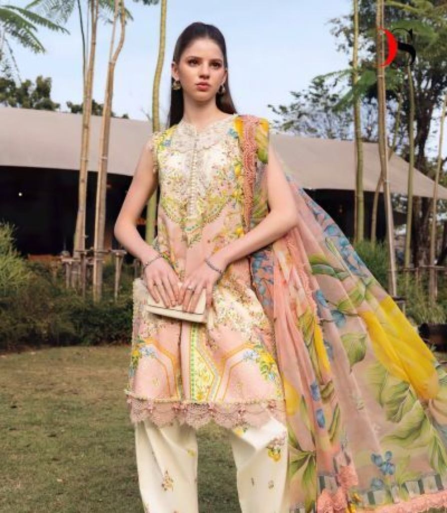 Deepsy Maria B M Print Vol 6 Nx Cotton Dupatta Embroidery Salwar Kameez