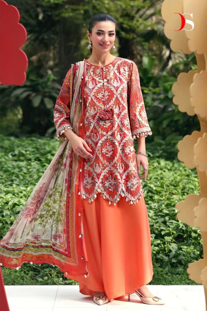 Deepsy Maria B M Print Vol 7 Cotton Dupatta Embroidered Salwar Kameez