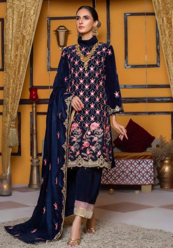 Deepsy Merakish Velvet Wear Pakistani Salwar suits catalog 