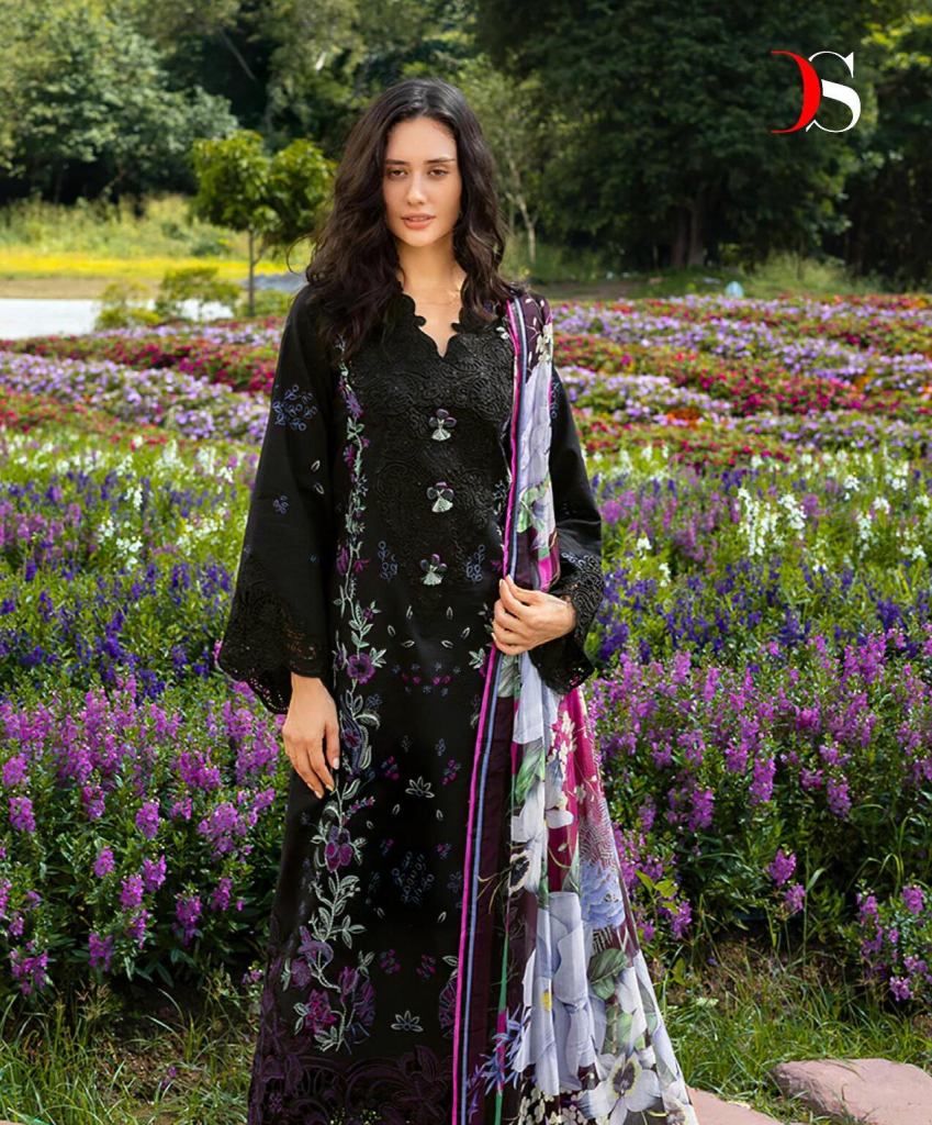 Deepsy Mushq Vol 3 Lawn Chiffon Dupatta Embroidered Salwar Kameez