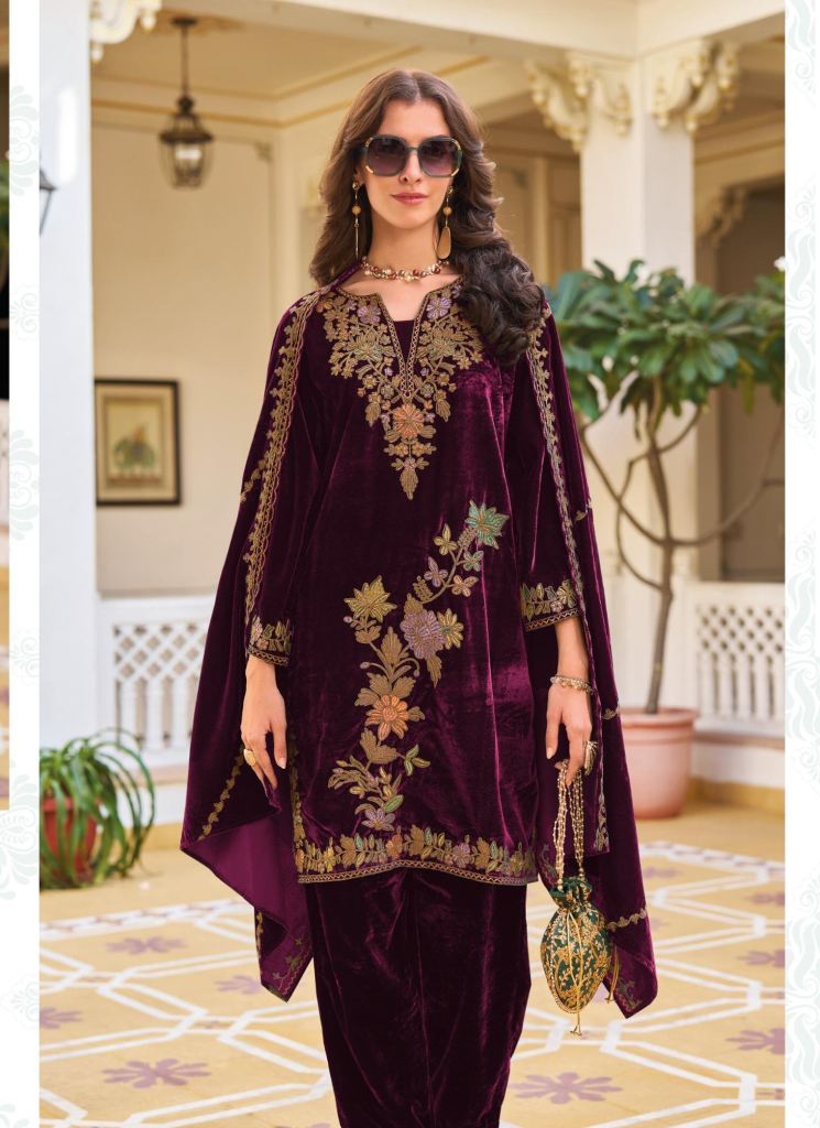 Deepsy Velvet 24 Series 32220 A To D Pakistani Suit