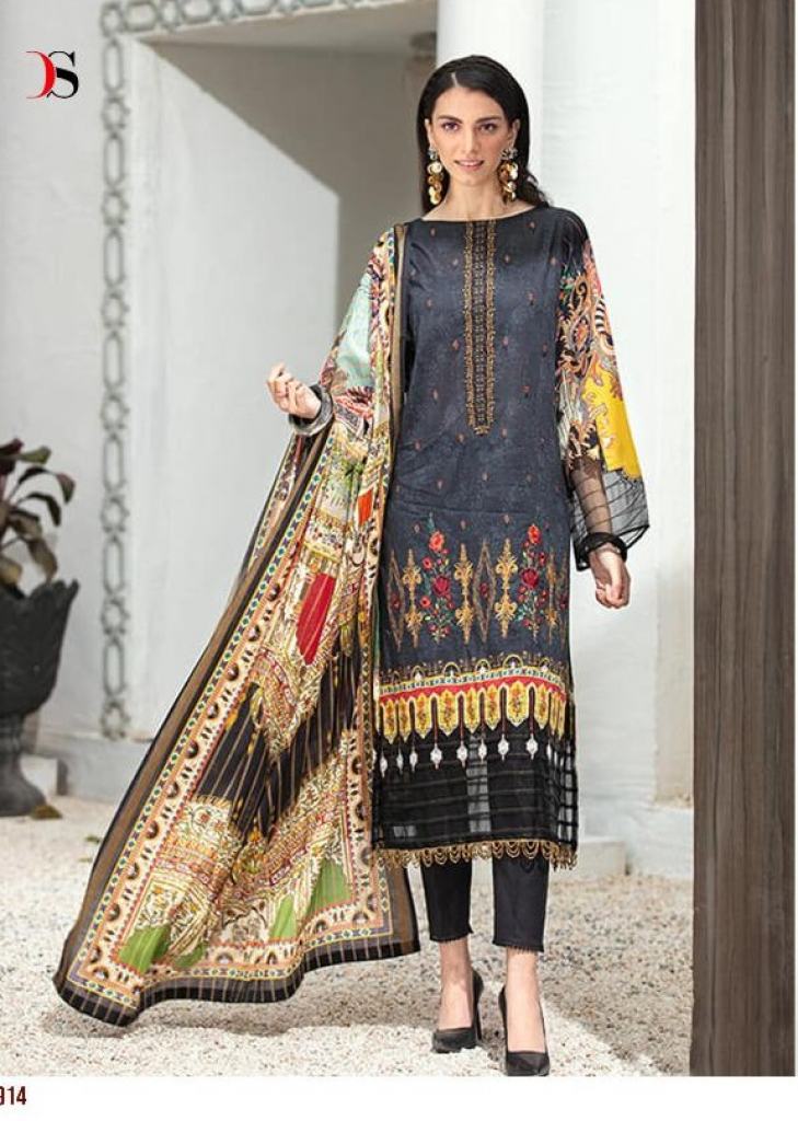 Deepsy  presents Elan vol 13  Karachi Dress Materials 