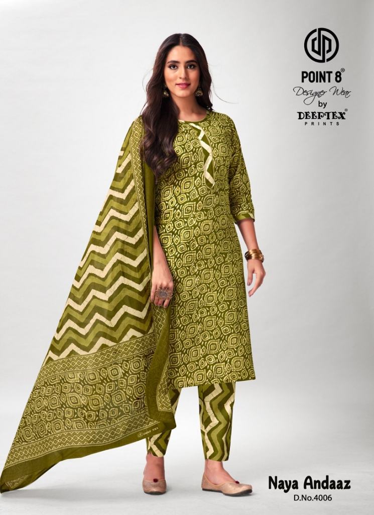 Deeptex Naya Andaaz Vol 4 Daily Wear Pure Cotton Kurti Pant With Dupatta