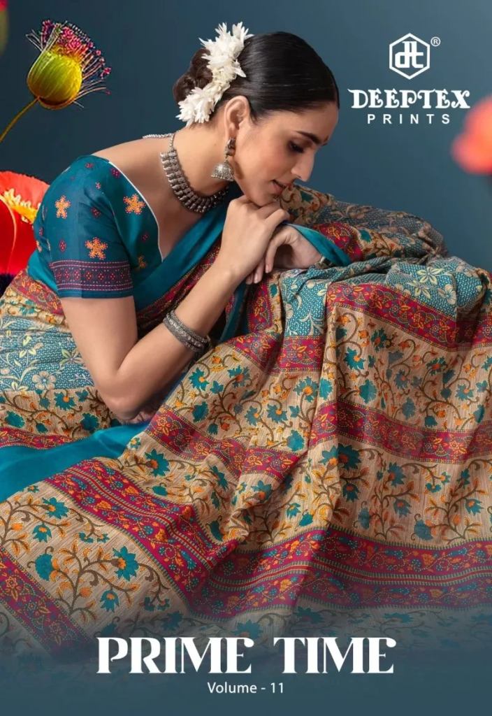 Deeptex Prime Time Vol 11 Beautiful Printed Cotton Sarees Set