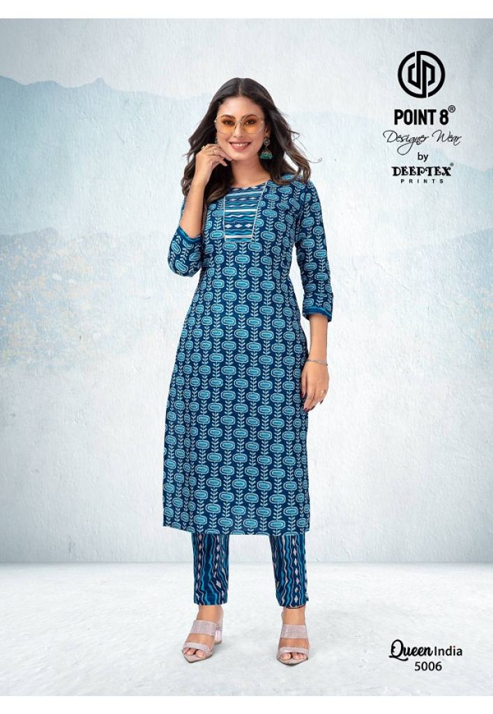 QUEEN BY ASLIWHOLESALE DESIGNER FACNY COTTON PRINT KURTIS AND PANTS