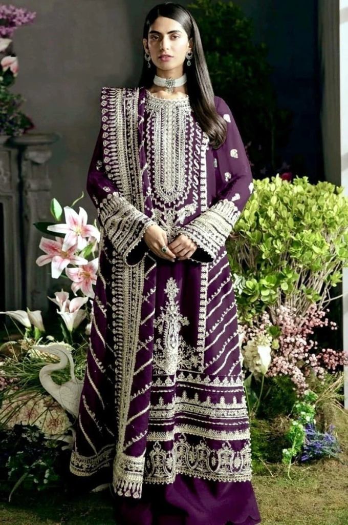 Designer Anamsa 230 E To H Pakistani Georgette Salwar Suit 