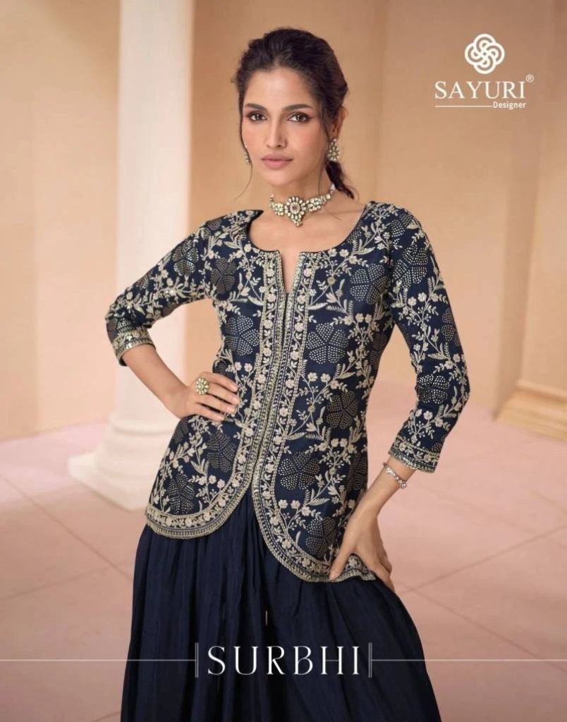 Designer Gorgeous Sayuri Surbhi Chinon With Georgette Dress Material  