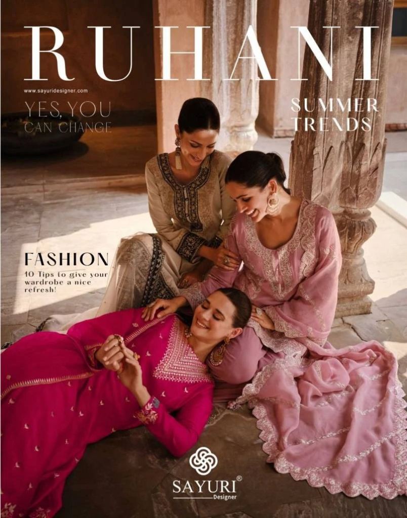 Designer Sayuri Ruhani Embroidery Premium Silk With Georgette Salwar Suit 