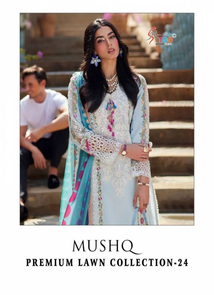 Designer Shree Mushq Lawn Cotton Printed Special EID Collection 