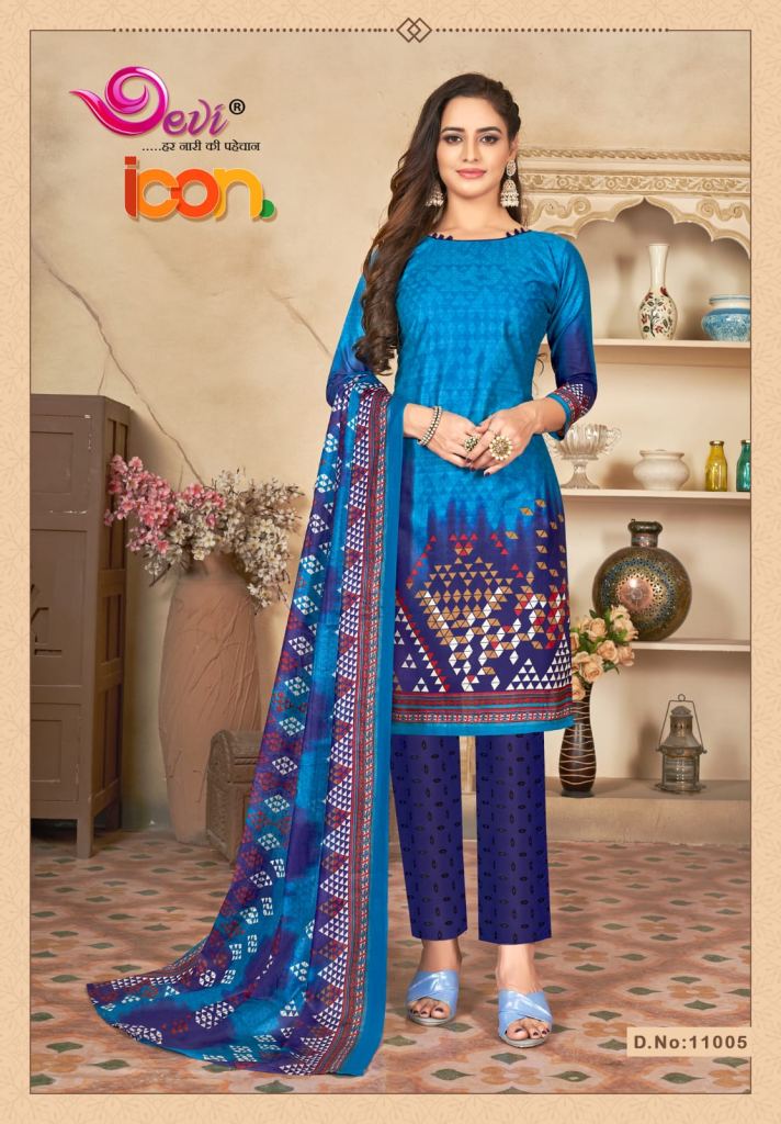 Devi Icon Vol 11 Catalog Daily Wear Pure Cotton Printed Unstitched Women Dress Materials