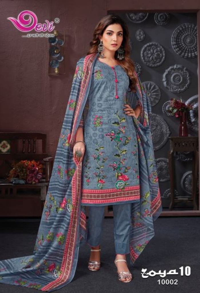 Devi Zoya vol 10 Regular Wear Cotton Printed Dress Material