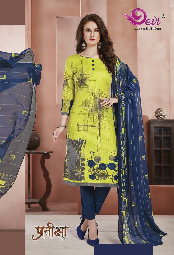 Devi  presents Pratiksha  vol 9 Printed Dress Material