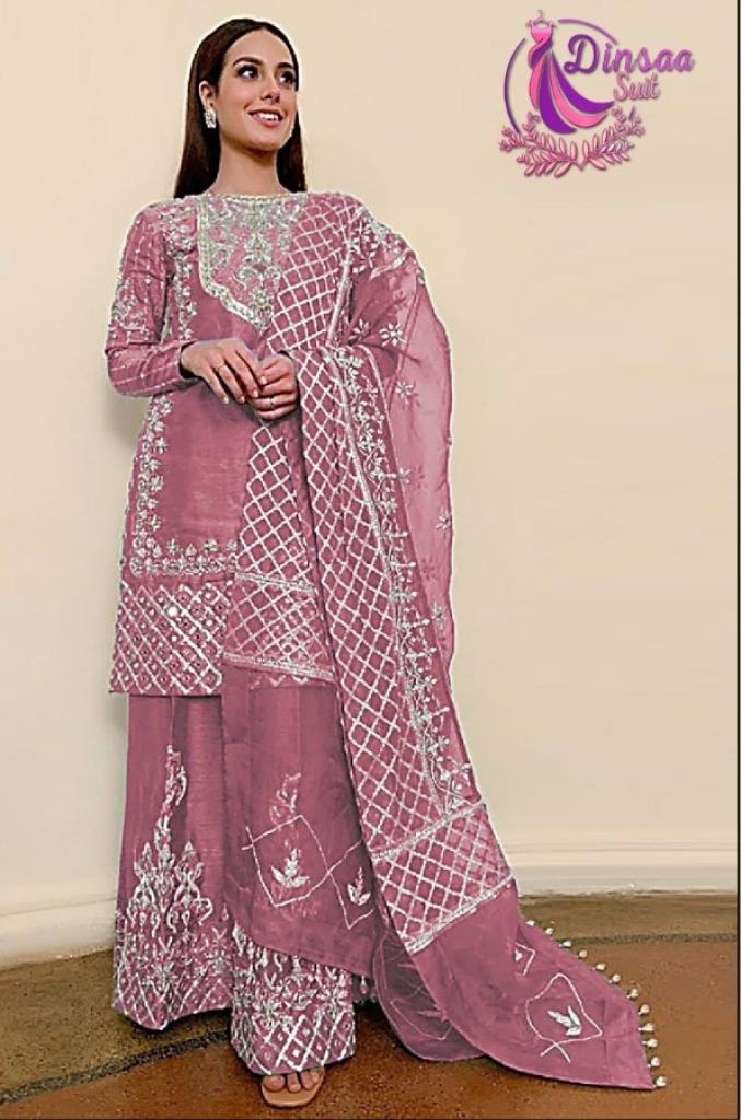 Dinsaa 149 Organza Pakistani Salwar Suits Collection