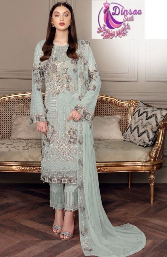 Dinsaa 161 Embroidery Pakistani Salwar Suits Collection