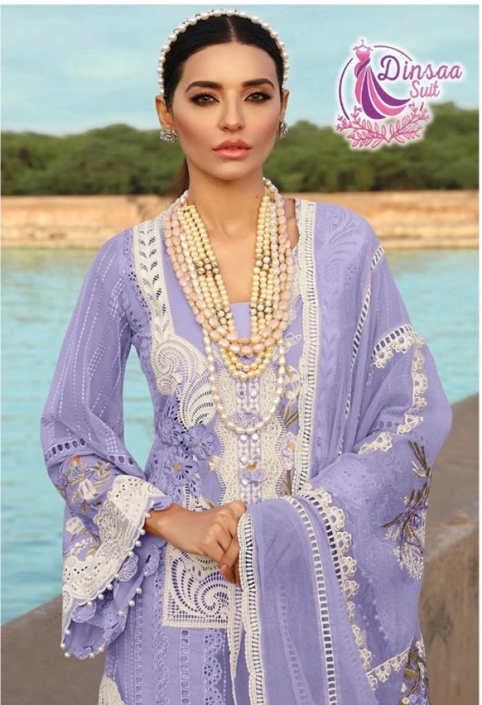 Dinsaa 196 A To E Exclusive Cotton Chikankari Pakistani Suit Collection