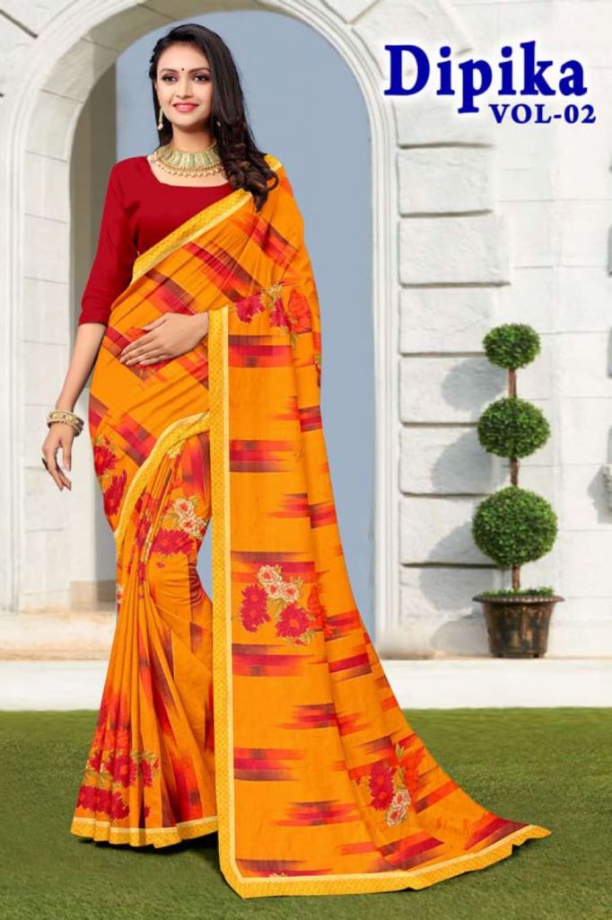 Dipika vol 2 Fancy  print Casual Sarees Buy Daily Wear at Best Low Rate sarees catalog 