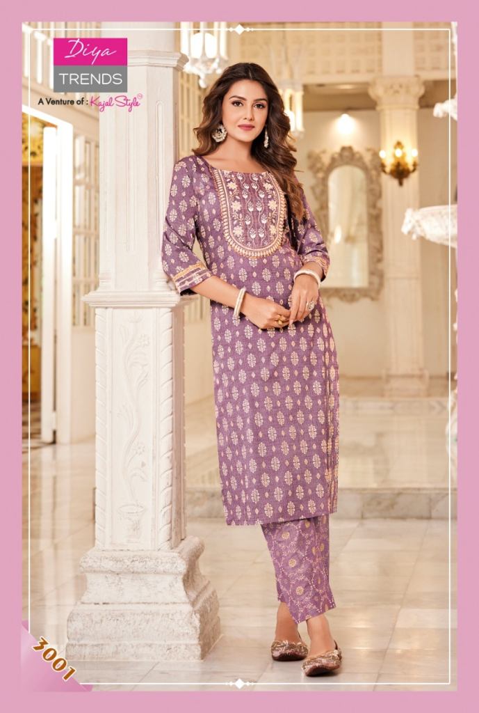 Diya Trends Celebration vol  3 Exclusive Wear Printed  Kurtis With Bottom Collection