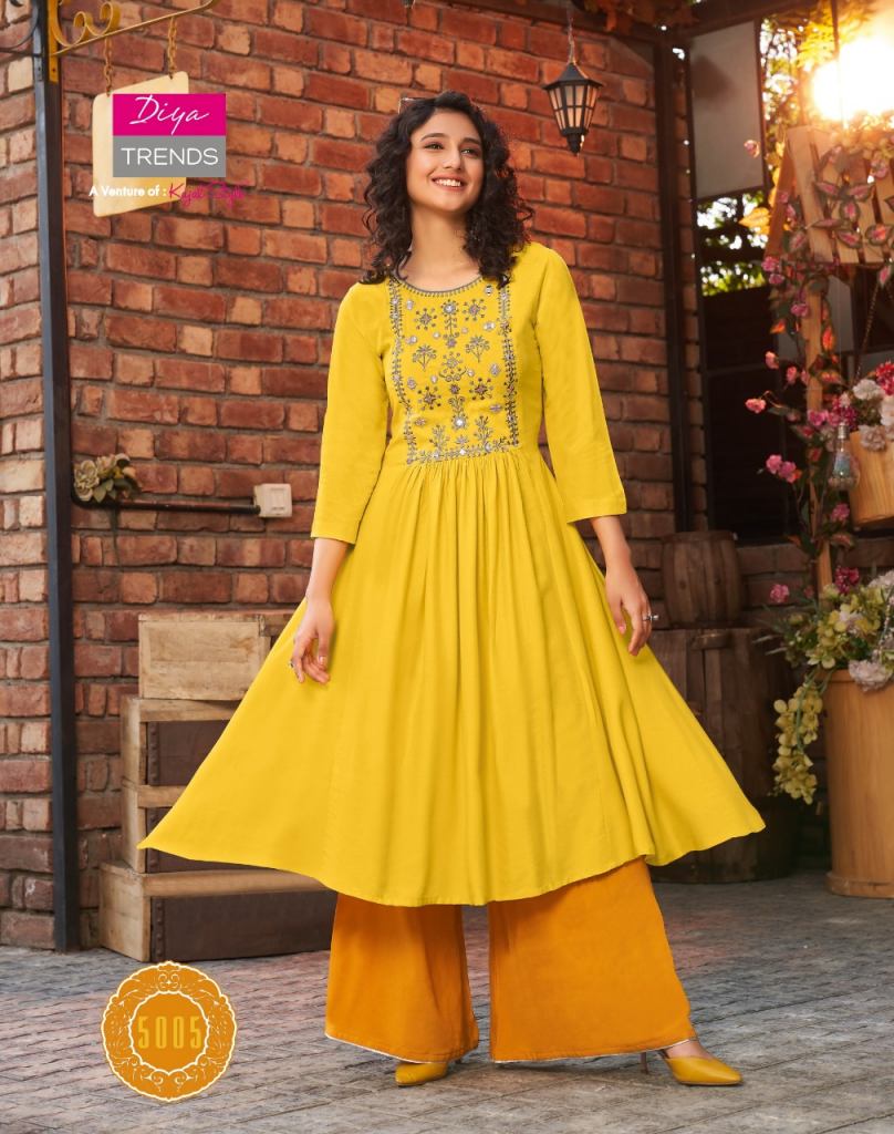  Diya Trends  presents Ethnicity  vol  5  Long Kurtis Collection