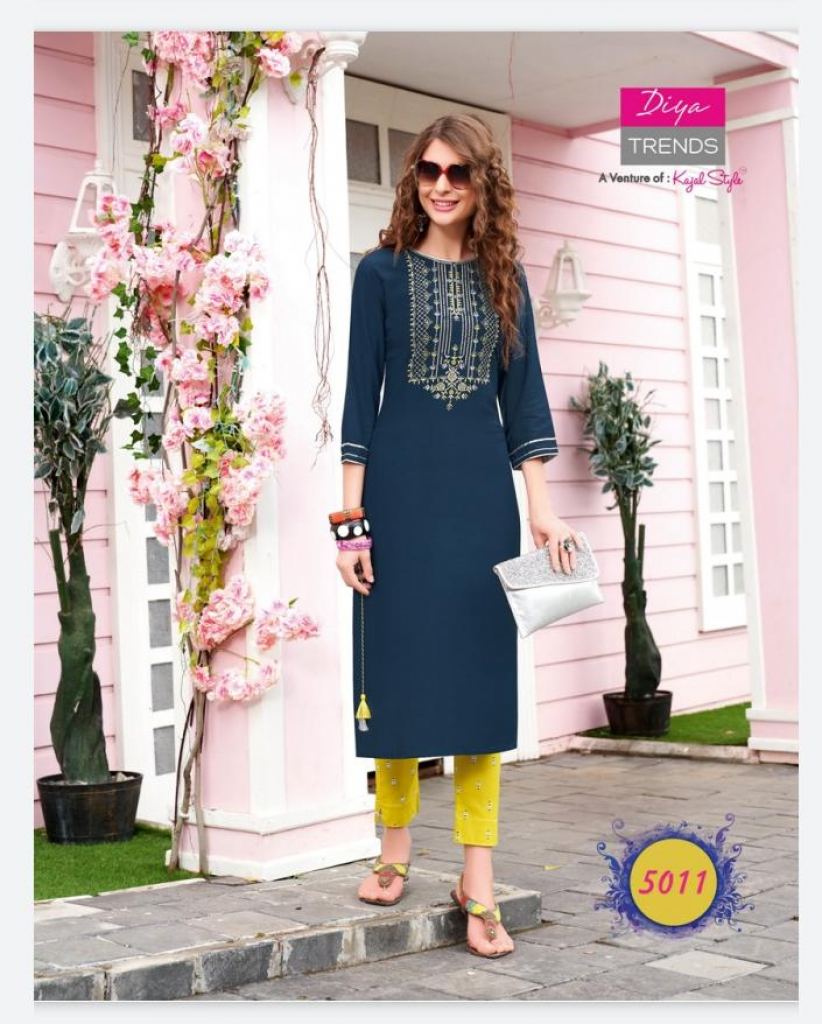 Diya Trends Fashionista vol 1 Ethnic Wear Kurti With Bottom Catalog 