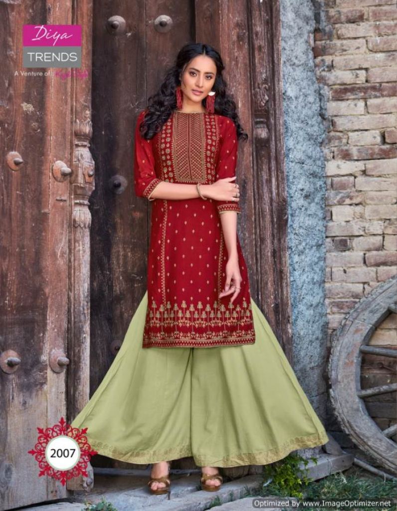 Diya Trends presents Florence vol 2 Festive Wear Designer Kurti With Bottom