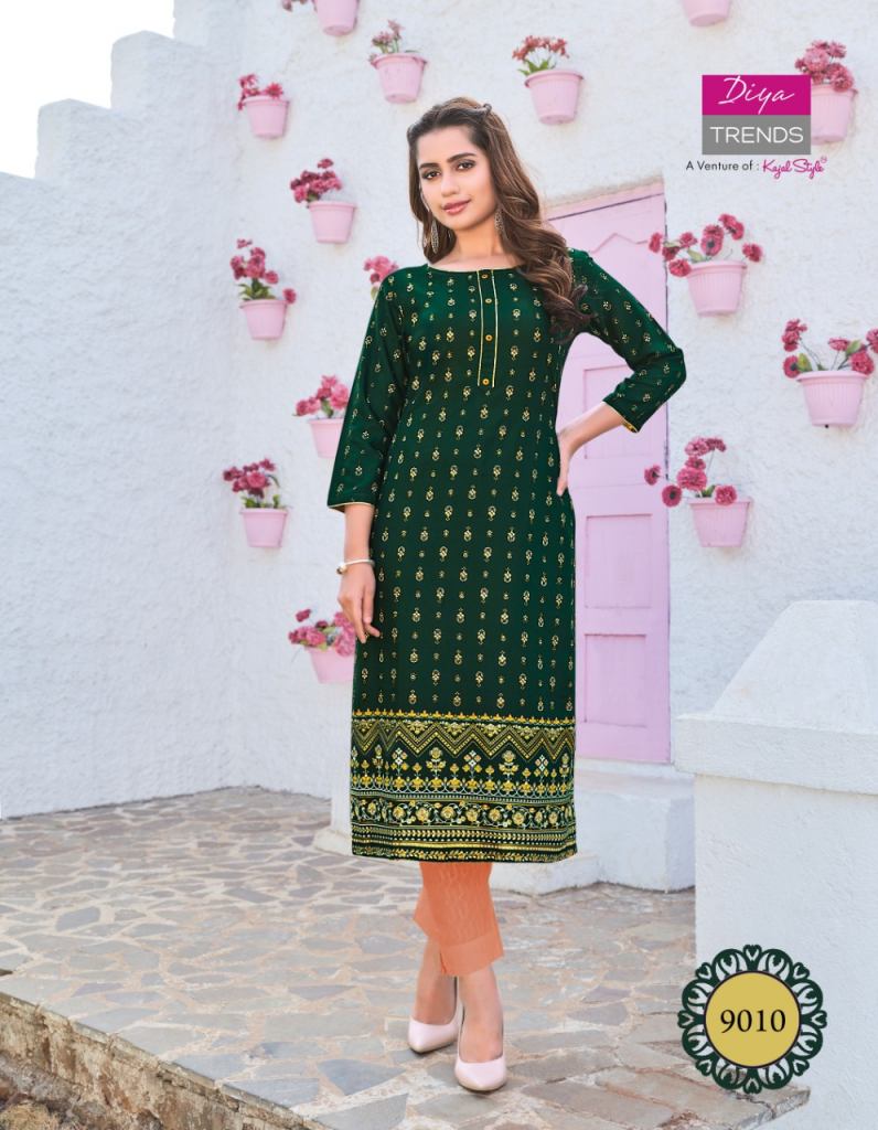 Diya Trends presents Gardencity  VOL 9 Ethnic Wear Printed Designer Kurti