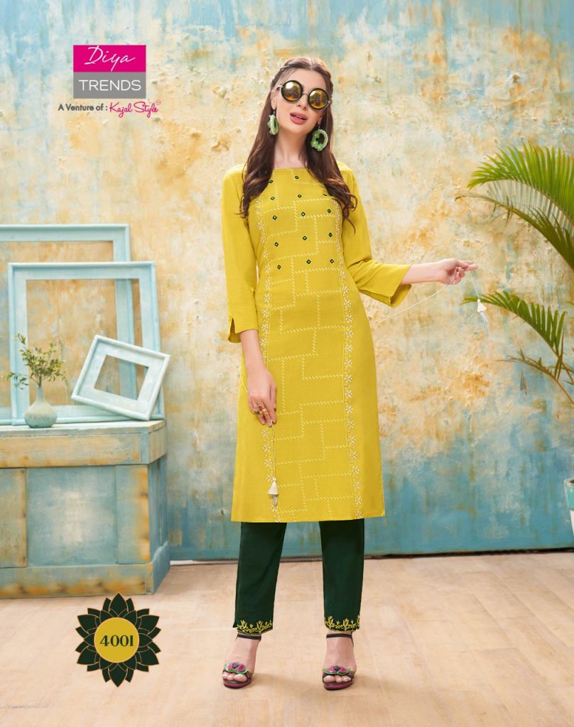 Diya trends presents Forever vol  4  Kurti With Bottom 