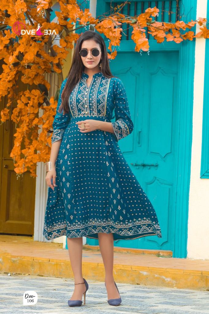 Dveeja Fusion Catalog Designer Wear Anarkali Kurtis  