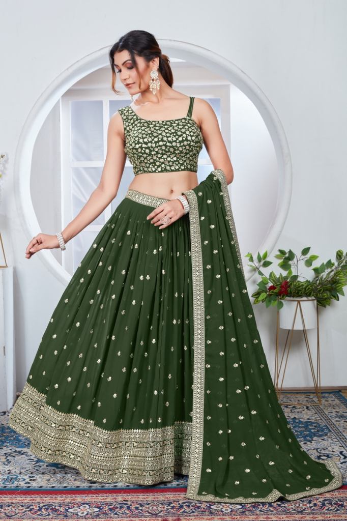 Dz 2241 And 2242 Georgette Sequins Embroidery Work Lehenga Choli
