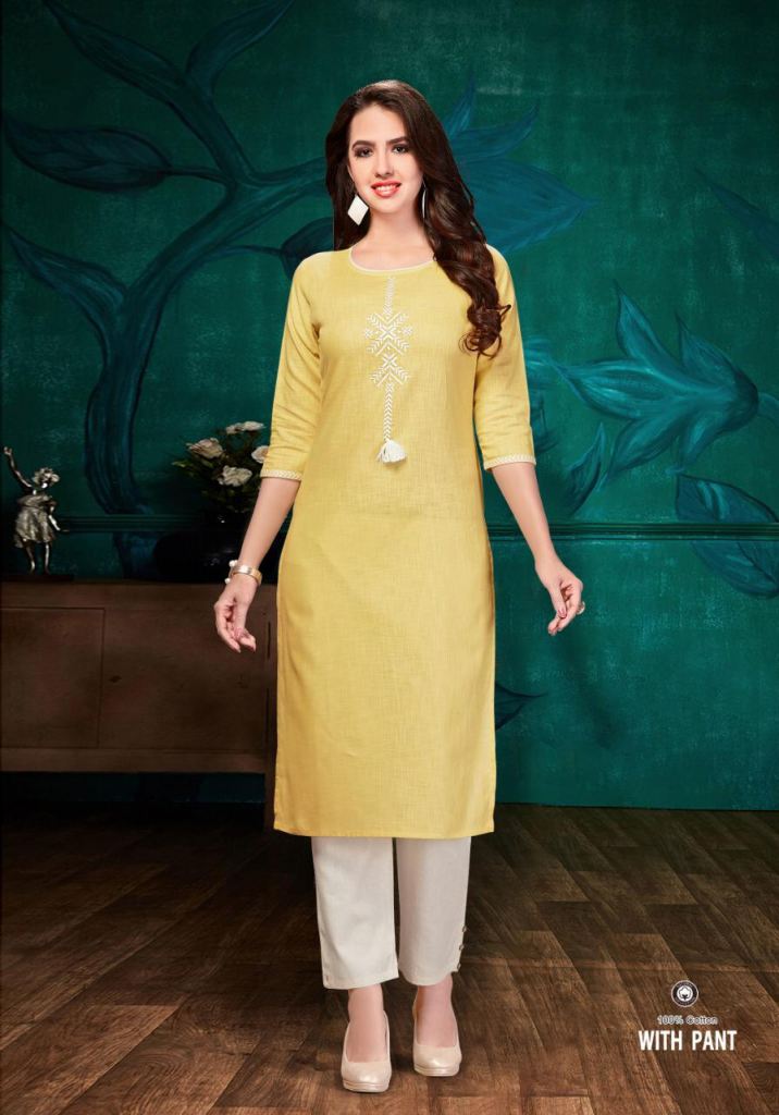 Grey Cotton Blend Straight kurta Set VKSET1337 – Ahika