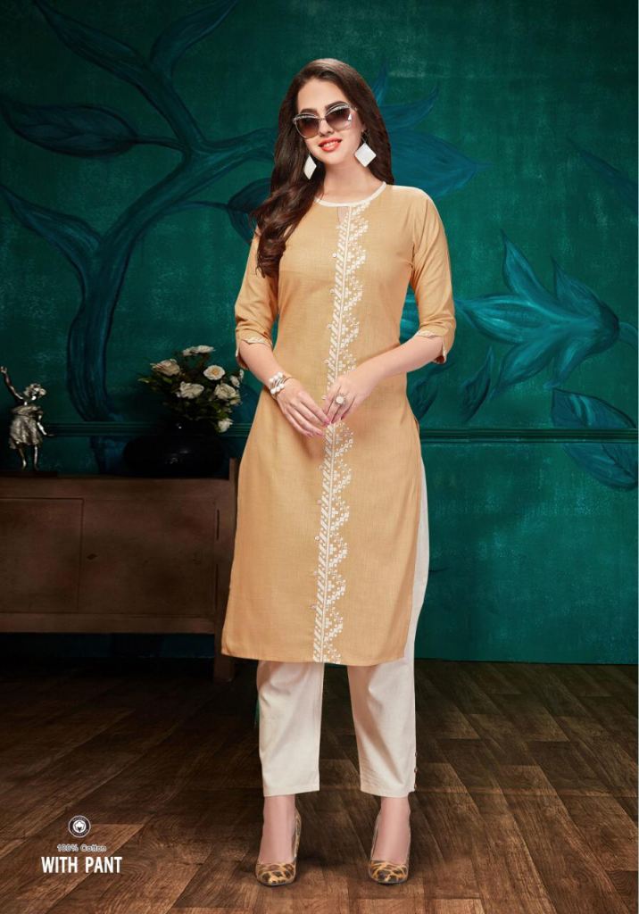 Angrakha Kurta Style with Straight Pants | Cotton kurti designs, Designer  kurti patterns, Kurta designs