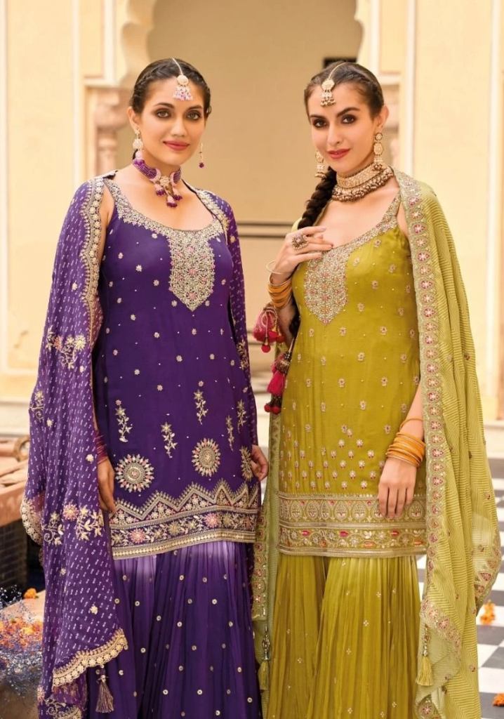 Eba Alfaaz D.no. 1655 & 1656 Embroidered Palazzo Salwar Suits