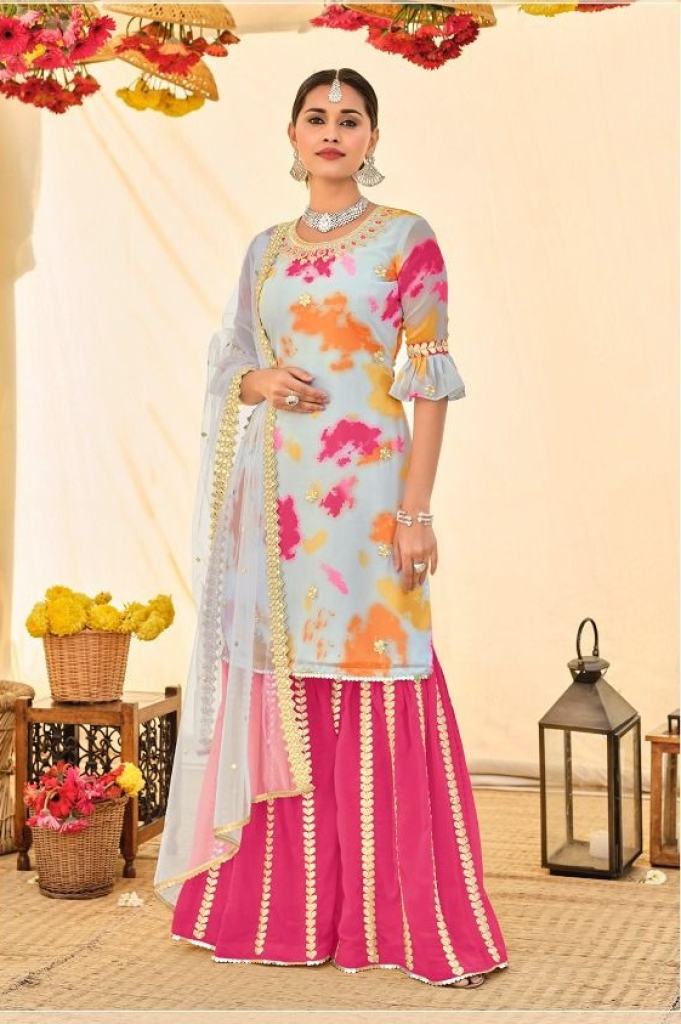 Eba Bandhan Catalog Exclusive Wear Weightless Georgette Printed Sharara Suits