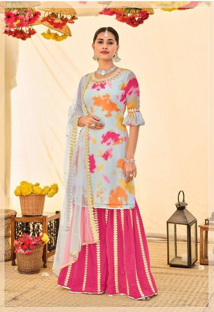  Eba Bandhan Georgette Digital Print Super Suits Colourful Catalog