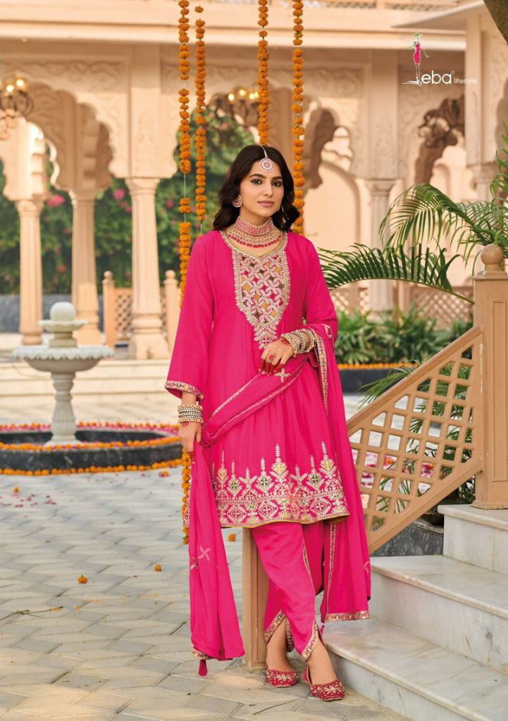 Eba Hasrat Heavy Chinon With Embroidered Pakistani Suits