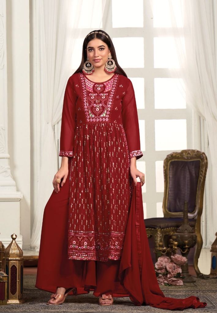 Eba Inayat Nyra Cut Party Wear Kurti With Bottom Dupatta Collection