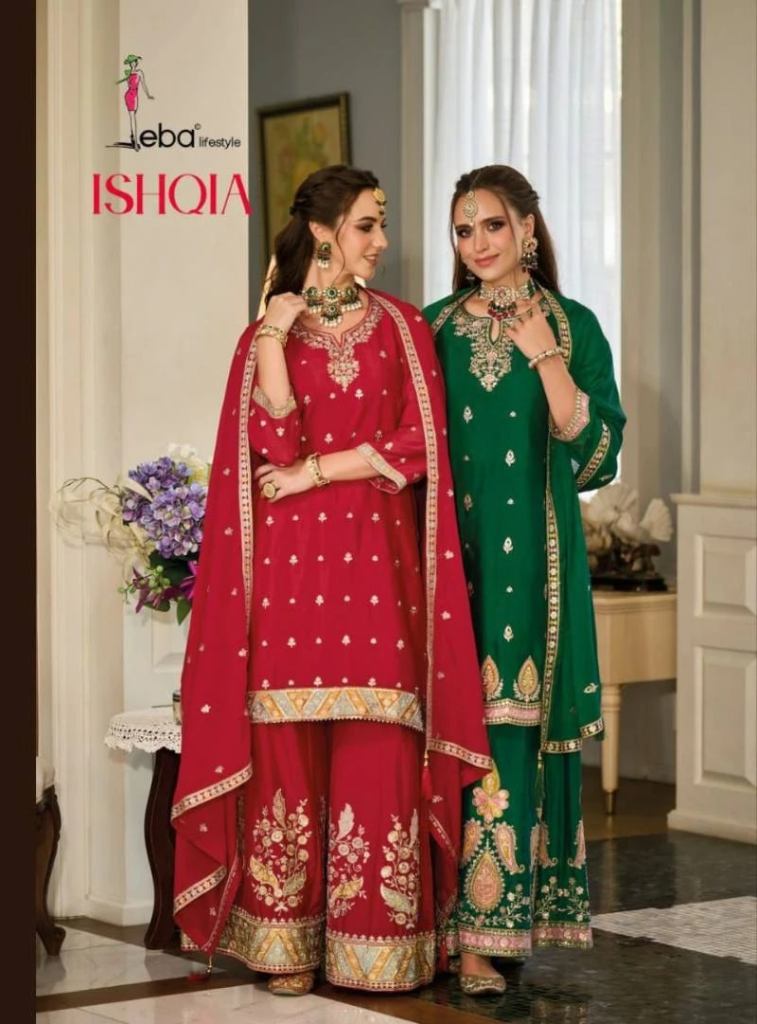 Eba Ishqia Heavy Chinnon Designer Readymade Suits