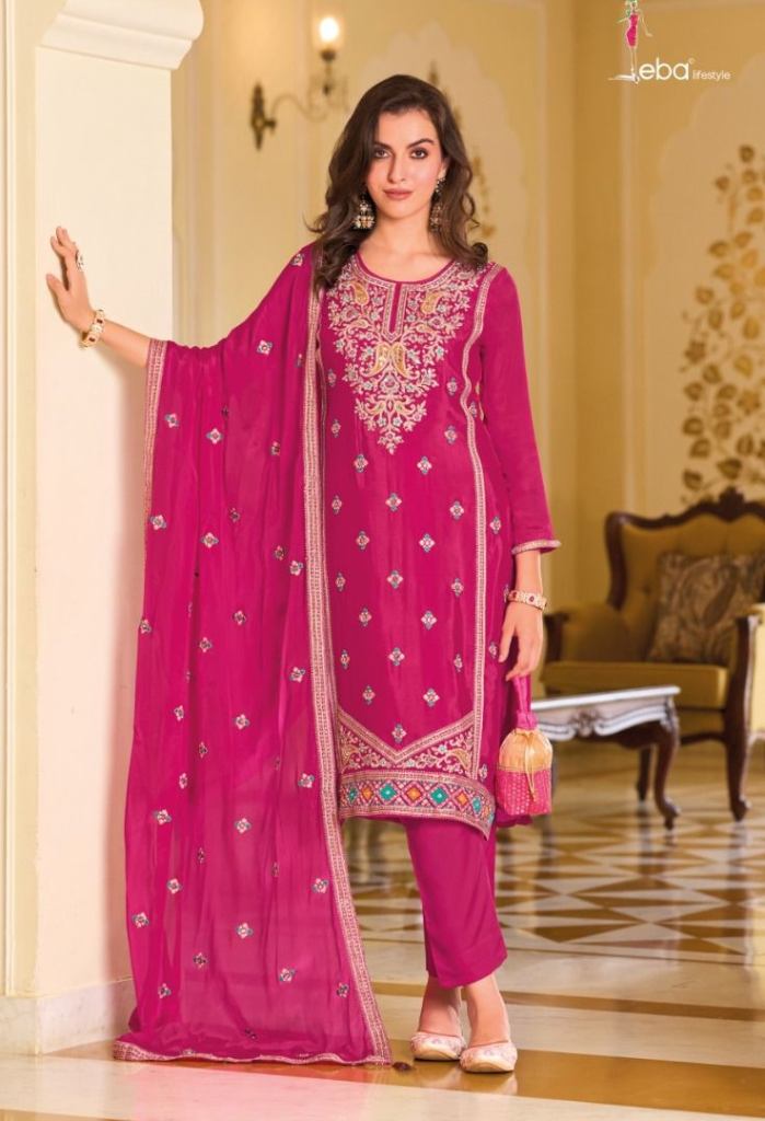 Eba Jiana Festive Wear Silk Embroidery Designer Salwar Kameez Collection