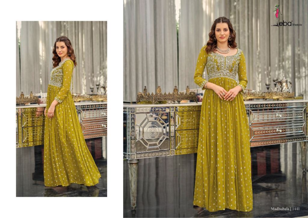 anjubaa vol 19 series 10191 to10194 designer partywear heavy embroidery  front slit open gown style anarkali dress partywear designer suit  collection catalogue brand